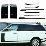 Door Side Body Vent Trim Strip Kit For Range Rover Vogue L405 2013-2022 Glossy Black
