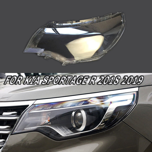 For Kia Sportage R 2018 2019 Clear Left Side Car Front Headlight Cover Lens