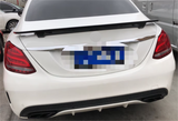 For 2015-2021 Mercedes-Benz C-Class W205 Sedan ABS Rear Spoiler A Wing 4DR Black