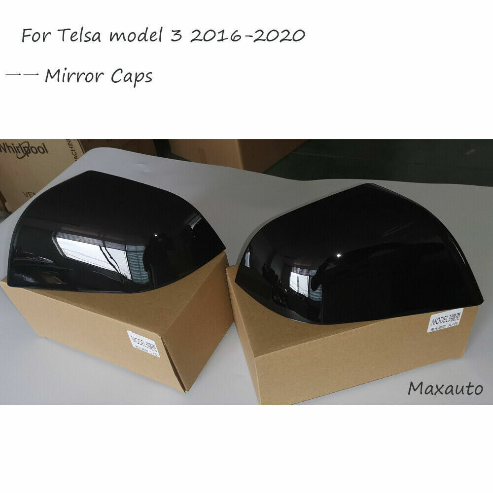 Replace Black Rearview Mirror Caps Cover For Tesla Model 3 2017-2021-2019