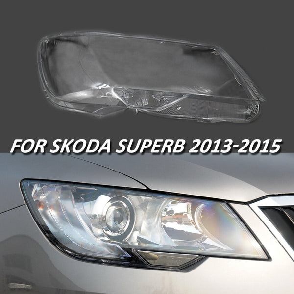 Fits Skoda Superb 2013-2015 Headlight lampshade Lens Cover Transparent Right