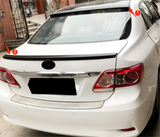 Glossy Black For 2009-2013 Toyota Corolla Set 2pcs Rear Trunk+Roof Spoiler Wing