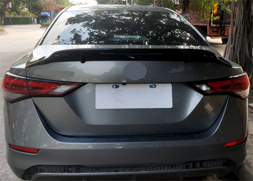 For 2020-2024 Nissan Sentra Glossy Black R Style Rear Trunk ABS Spoiler Wing