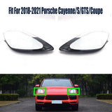 For 18-21 Porsche Cayenne/S/GTS/Coupe Headlight Headlamp Clear Lens Cover Pair
