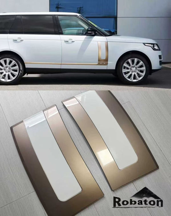 Door Body Side Fender Vent Cover Trim For Range Rover L405 2013-2022 Gold+White