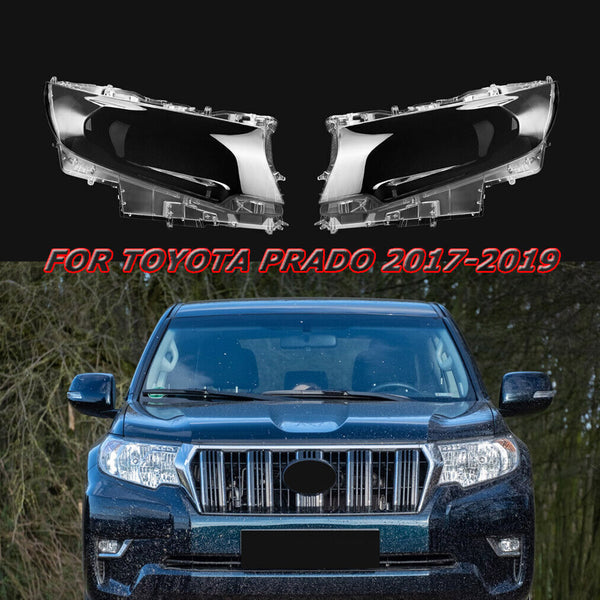 1Pair Lampshade Headlight Lens Auto Shell for Toyota Prado 2017-2019 2018