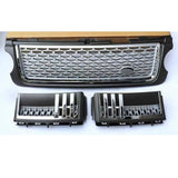 Front Grille Mesh Grill W/Side Vent Cover Trim For LR Range Rover L322 2010-2012