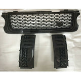Front Grille Bumper Mesh Grill W/Side Vent Trim For Range Rover L322 2010-2012