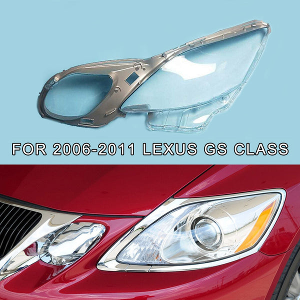 Left Clear Car Front Headlamp Headlight Cover Lens For 2006-2011 Lexus GS Class