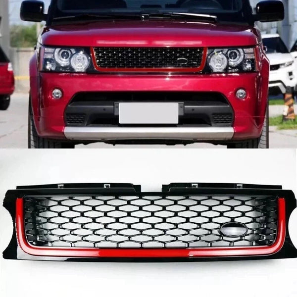 Air Grill Front Bumper Grille Red Trim For Land Rover Range Rover Sport 2010-2013