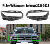 Headlight Headlamp Lens Cover Left Right Side for Volkswagen Talagon 2021-2022