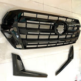 Front Bumper Center Grille For Toyota Land Cruiser LC200 2016-2020 Black Grill