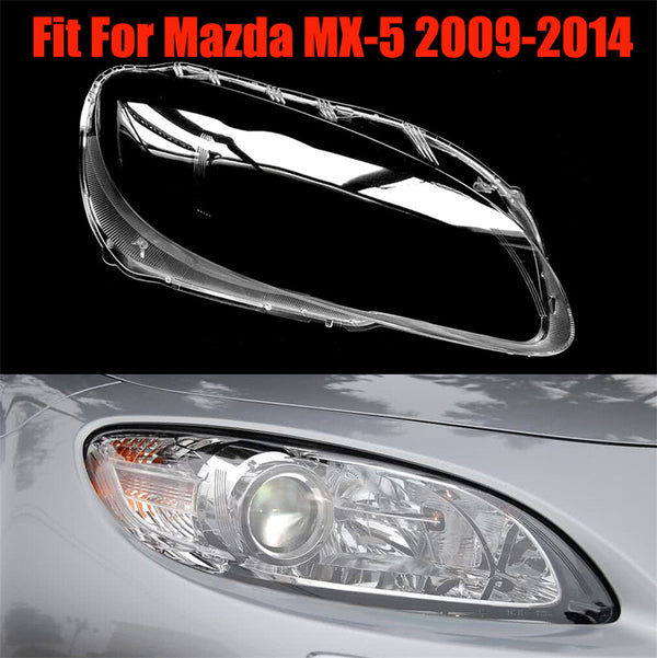 Fits Mazda MX-5 2009-2014 1x Right Headlight Headlamp Lens Cover Clear Shell