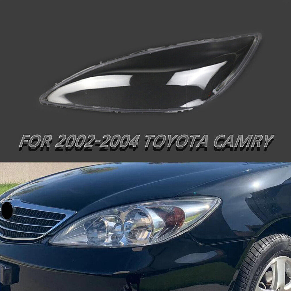 Left Side Headlight Lens Replacement Cover For 2002-2004 Toyota Camry Auto