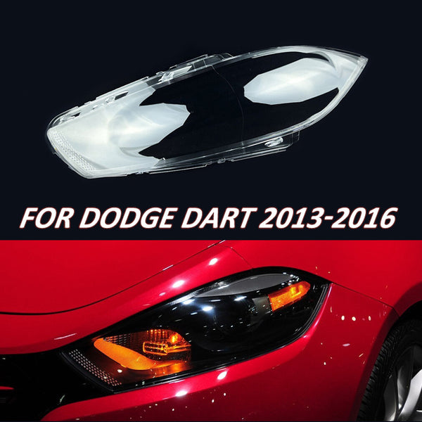Fits Dodge Dart 2013-2016 Exterior Car Left Headlight Lens Cover Transparent