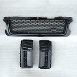 Front Grille Bumper Mesh Grill W/Side Vent Trim For Range Rover L322 2010-2012