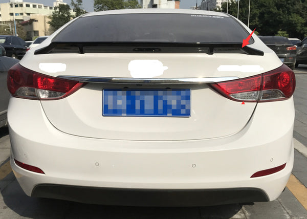 For 2011-2016 Hyundai Elantra Sedan Rear Trunk Spoiler Wing R Style ABS Black