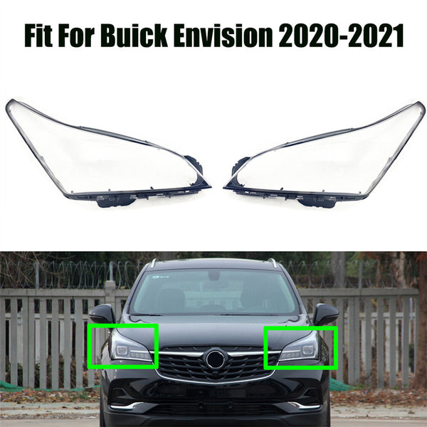 Headlight Headlamp Clear Lens Left Right Cover for Buick Envision 2020-2021