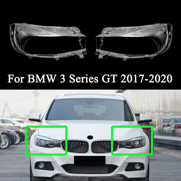 Fits BMW 3 SERIES GT F34 2017-2020 Clear Headlight Lens Cover Replacement